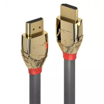 Lindy 20 m standartinis HDMI laidas, Gold Line, 20 m, HDMI A tipo (standartinis), HDMI A tipo (standartinis), 4096 x 2160 pikselių, 10,2 Gbit/s, pilka