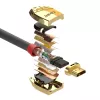 Lindy 20 m standartinis HDMI laidas, Gold Line, 20 m, HDMI A tipo (standartinis), HDMI A tipo (standartinis), 4096 x 2160 pikselių, 10,2 Gbit/s, pilka