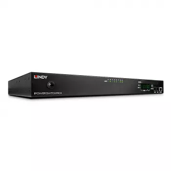 Lindy IPower Switch Pro 8 (Energijos valdymas per IP), vidaus, C14 jungtis, juoda, plienas, 8 kintamosios srovės lizdai (-ų), perkaitimo apsauga