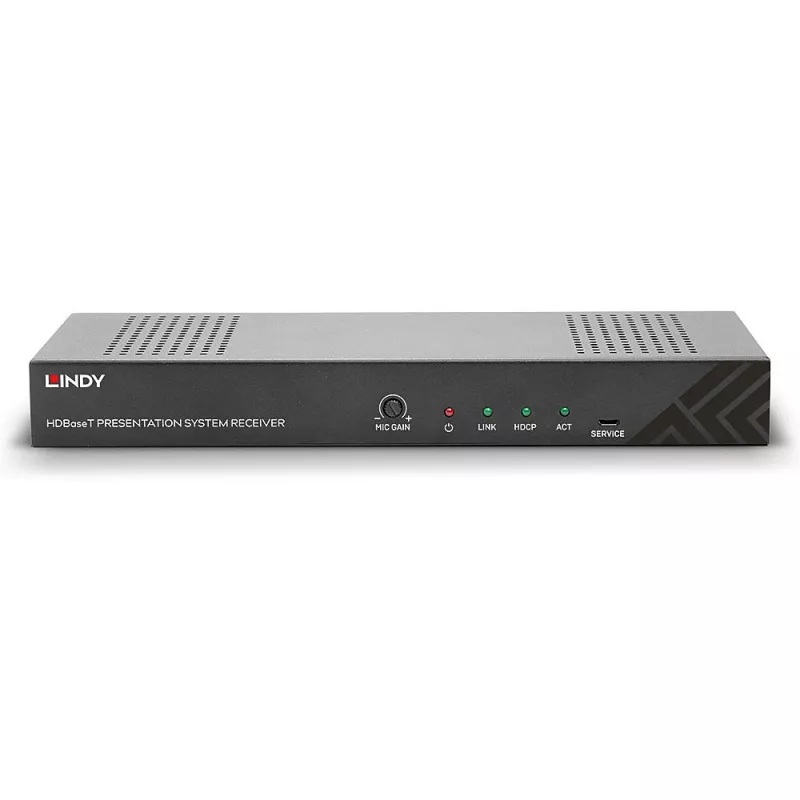 Lindy HDBaseT pristatymo sistema su valdymo klaviatūra, 3840 x 2160 pikselių, AV siųstuvas ir imtuvas, 70 m, laidinis, juoda, balta, HDCP