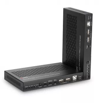 Lindy 100m Cat.6A HDMI 4K60, garso, IR ir RS-232 HDBaseT 3.0 KVM plėtiklis