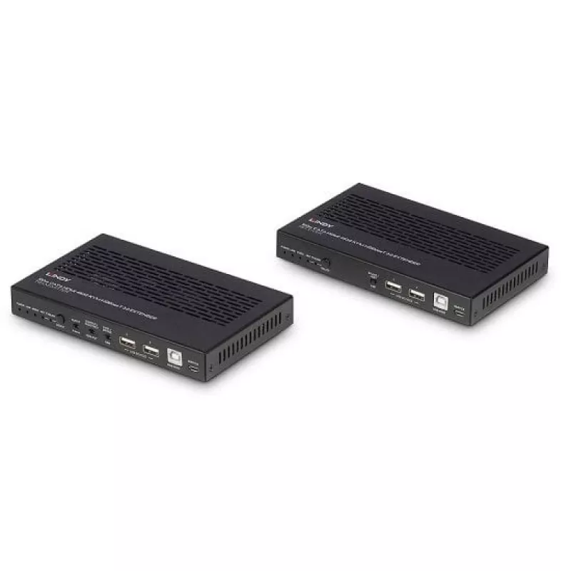 Lindy 100m Cat.6A HDMI 4K60, garso, IR ir RS-232 HDBaseT 3.0 KVM plėtiklis