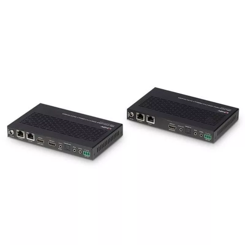 Lindy 100m Cat.6A HDMI 4K60, garso, IR ir RS-232 HDBaseT 3.0 KVM plėtiklis