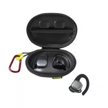 Hama Spirit Athletics ausinės True Wireless Stereo (TWS) ausų kabliukai sportinės Bluetooth juodos