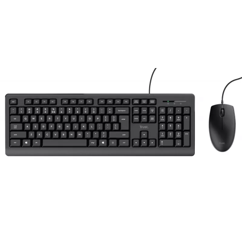 Trust TKM-250 klaviatūra Pelė komplekte Biuro USB QWERTZ Vokiška Juoda
