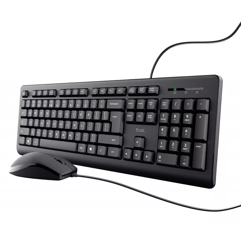 Trust TKM-250 klaviatūra Pelė komplekte Biuro USB QWERTZ Vokiška Juoda