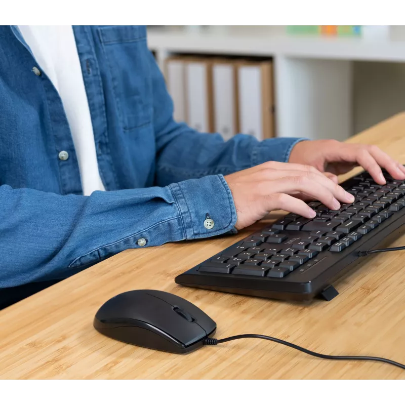 Trust TKM-250 klaviatūra Pelė komplekte Biuro USB QWERTZ Vokiška Juoda