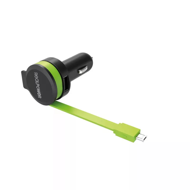 Mobiliųjų įrenginių įkroviklis RealPower 257635 Universalus juodas žalias