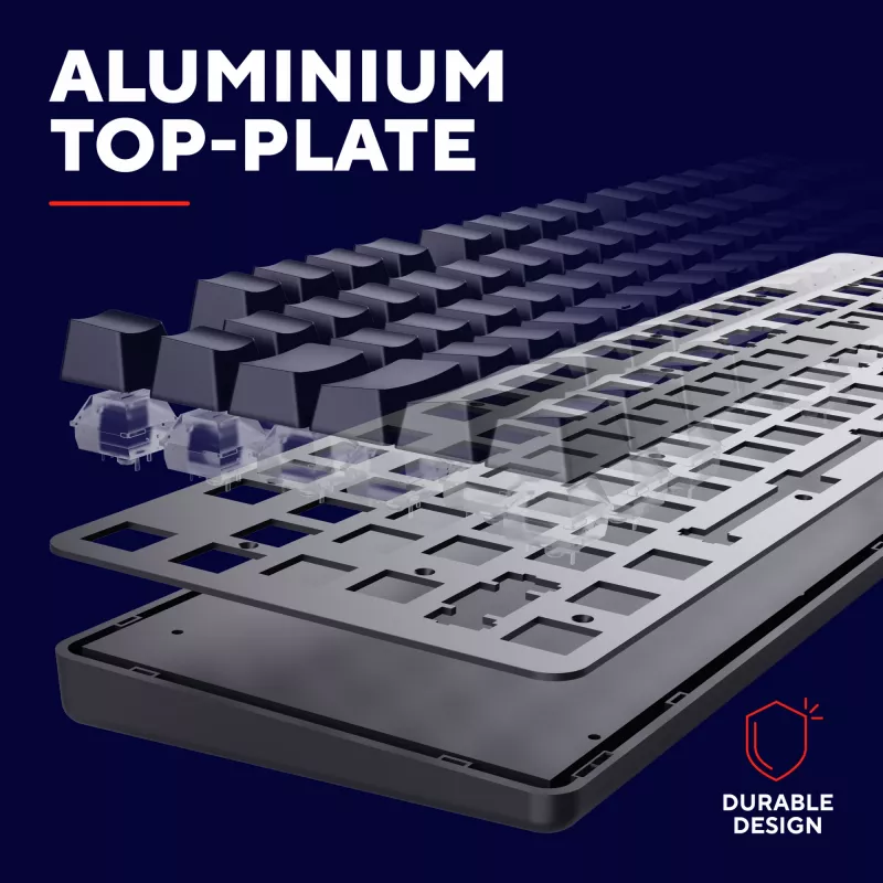 Žaidimų klaviatūra Trust GXT 871 Zora mechaninė USB RGB juoda
