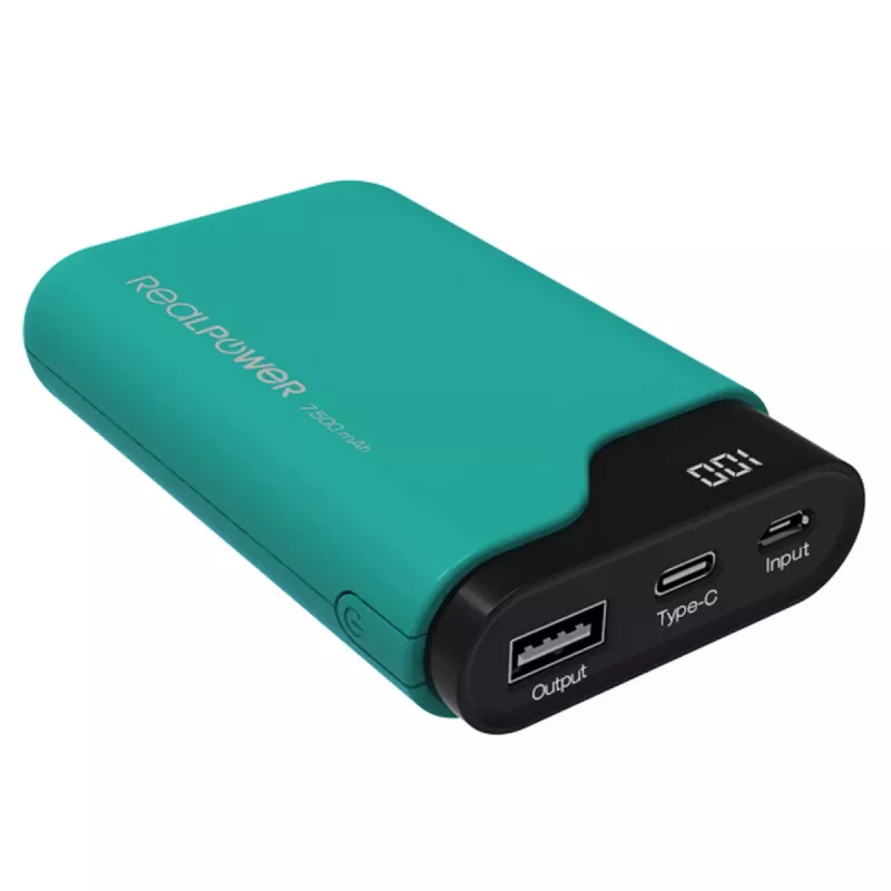 Nešiojama baterija RealPower PB-7500C 7500 mAh