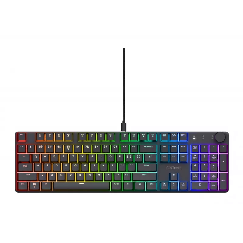 Žaidimų klaviatūra Trust GXT 866 Torix mechaninė USB QWERTZ juoda