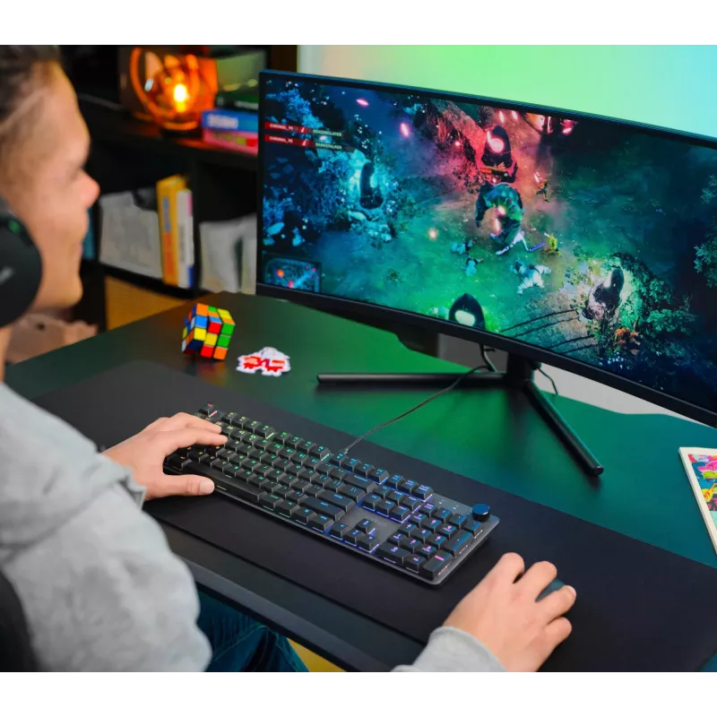 Žaidimų klaviatūra Trust GXT 866 Torix mechaninė USB QWERTZ juoda