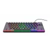 Trust GXT 867 Acira klaviatūra, žaidimų, USB, QWERTZ, vokiška, juoda, pilka, 60%, mechaninė, RGB