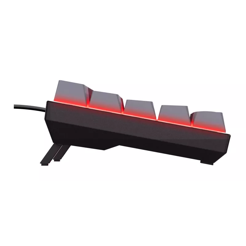 Trust GXT 867 Acira klaviatūra, žaidimų, USB, QWERTZ, vokiška, juoda, pilka, 60%, mechaninė, RGB