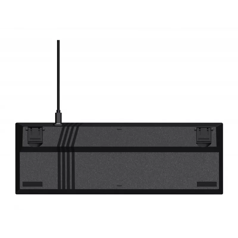 Trust GXT 867 Acira klaviatūra, žaidimų, USB, QWERTZ, vokiška, juoda, pilka, 60%, mechaninė, RGB