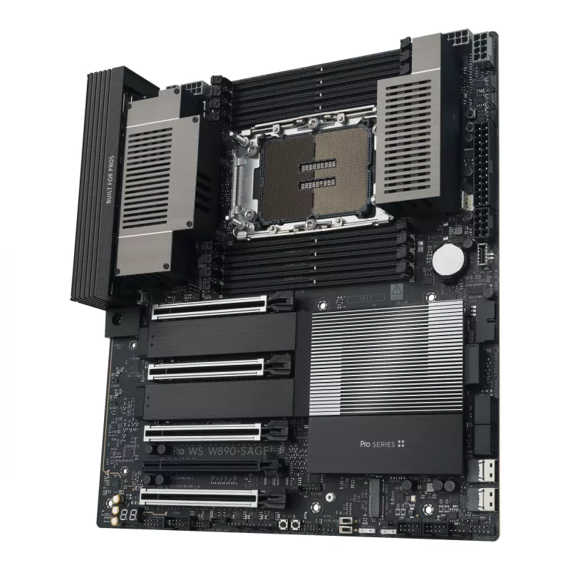 Motininė plokštė ASUS PRO WS W890-SAGE — Intel W890, LGA 4710-2, CEB, 8× DIMM, DDR5, Quad-channel, 2.5G ir 10G Ethernet