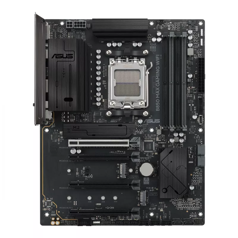 Pagrindinė plokštė ASUS B850 MAX GAMING WIFI, lizdas AM5, ATX, AMD B850, DDR5, 4 DIMM, 256 GB, Wi‑Fi 6E, 2,5 Gb Ethernet