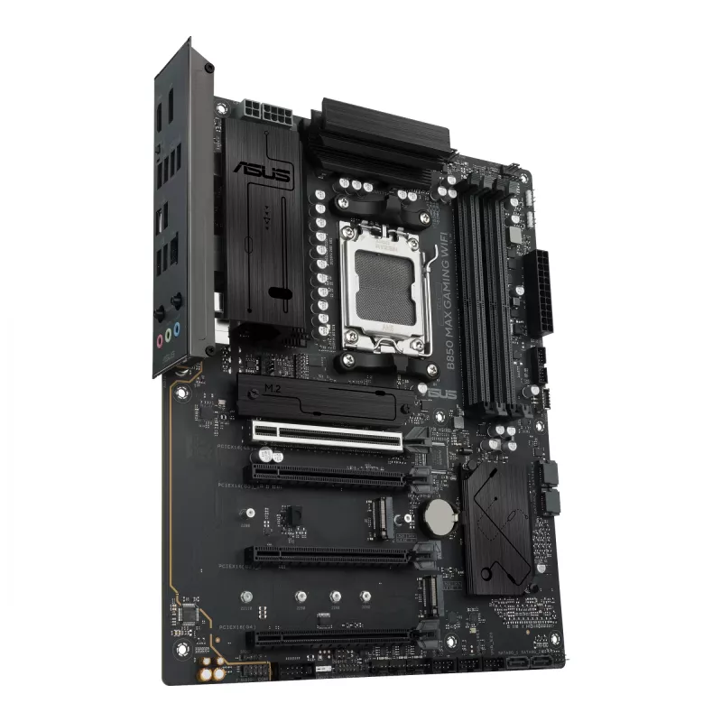 Pagrindinė plokštė ASUS B850 MAX GAMING WIFI, lizdas AM5, ATX, AMD B850, DDR5, 4 DIMM, 256 GB, Wi‑Fi 6E, 2,5 Gb Ethernet