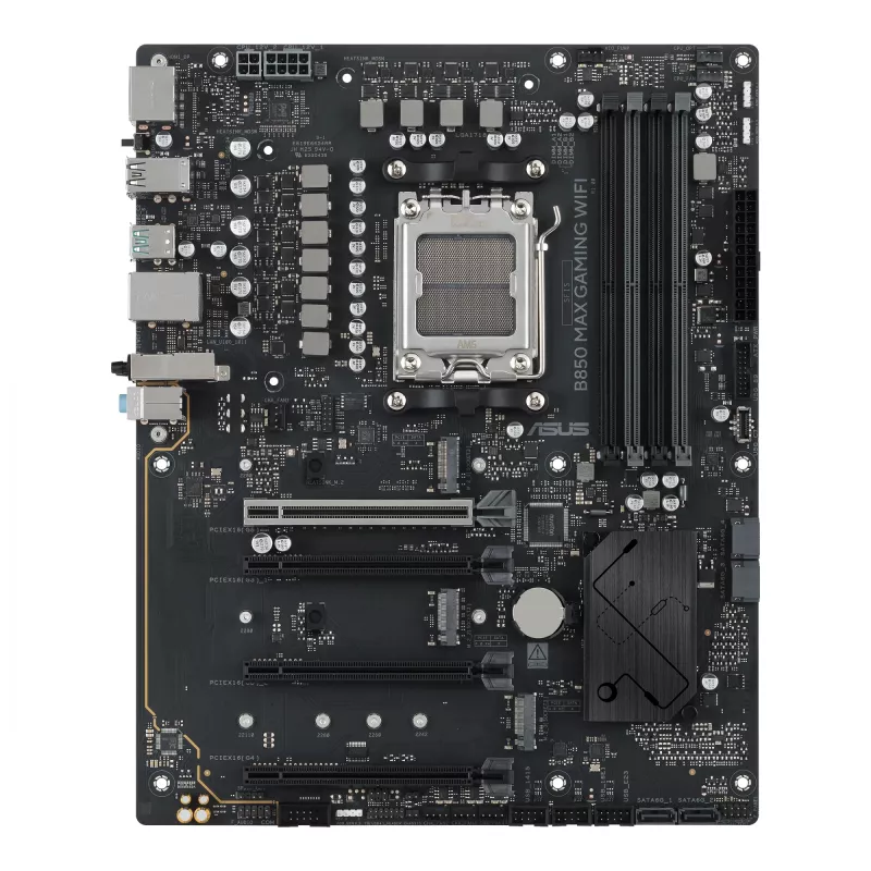 Pagrindinė plokštė ASUS B850 MAX GAMING WIFI, lizdas AM5, ATX, AMD B850, DDR5, 4 DIMM, 256 GB, Wi‑Fi 6E, 2,5 Gb Ethernet