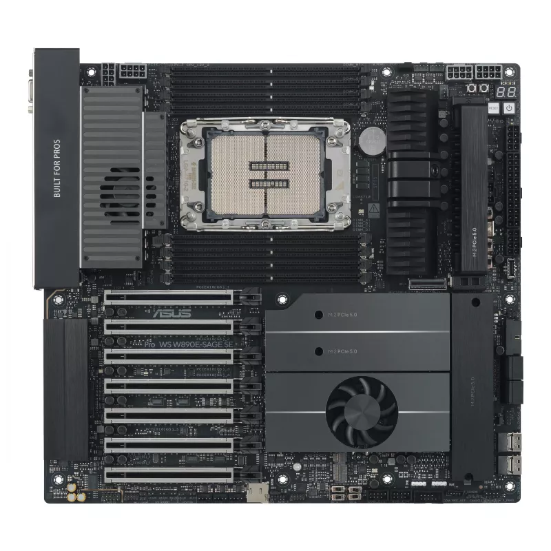 Motininė plokštė ASUS Pro WS W890E-SAGE SE — Intel W890, LGA 4710-2, EEB, 8x DIMM DDR5, aštuonių kanalų, 10GbE