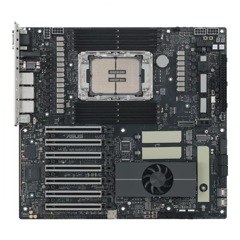 Motininė plokštė ASUS Pro WS W890E-SAGE SE — Intel W890, LGA 4710-2, EEB, 8x DIMM DDR5, aštuonių kanalų, 10GbE