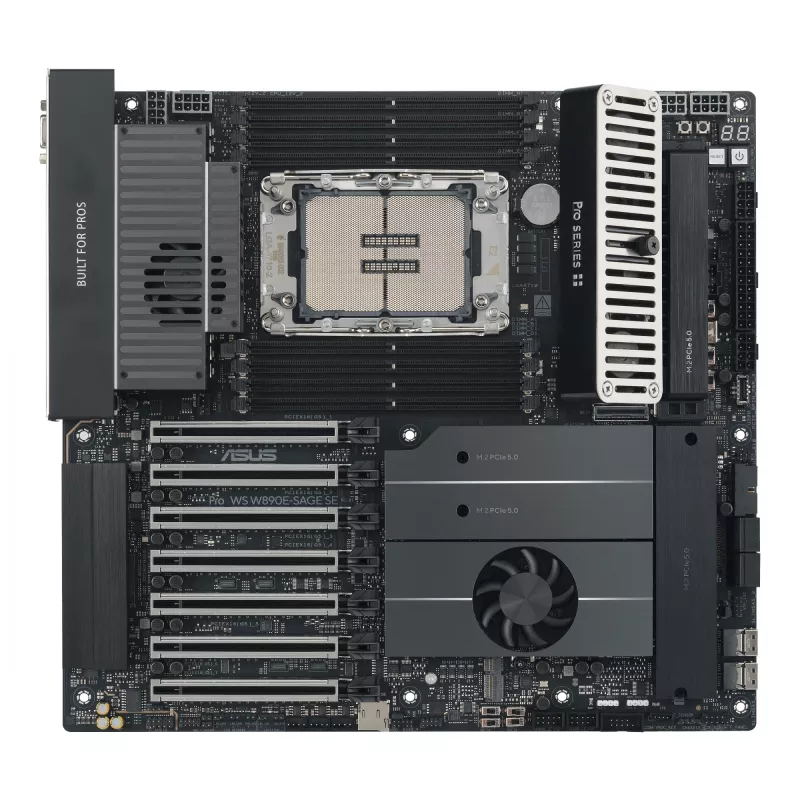 Motininė plokštė ASUS Pro WS W890E-SAGE SE — Intel W890, LGA 4710-2, EEB, 8x DIMM DDR5, aštuonių kanalų, 10GbE