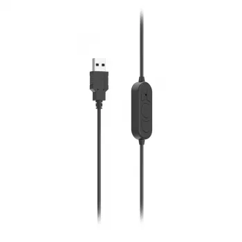Hama HS-USB300 V2 ausinės su mikrofonu Laidinės Ant galvos Biuras/Skambučių centras USB A tipo Jungtis Juoda
