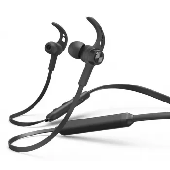 Hama Freedom Neck III ausinės belaidės užkabinamos už ausies, į ausis įdedamos sportinės Bluetooth juodos