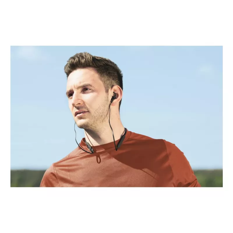 Hama Freedom Neck III ausinės belaidės užkabinamos už ausies, į ausis įdedamos sportinės Bluetooth juodos