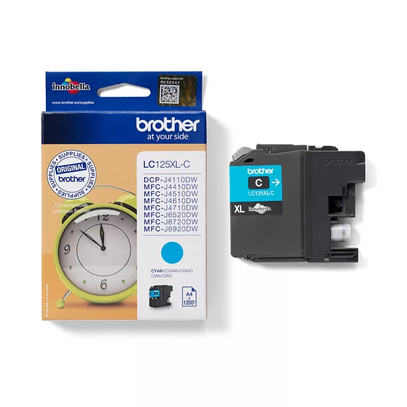 Brother LC-125XLC rašalo kasetė 1 vnt. Originali žalsvai mėlyna