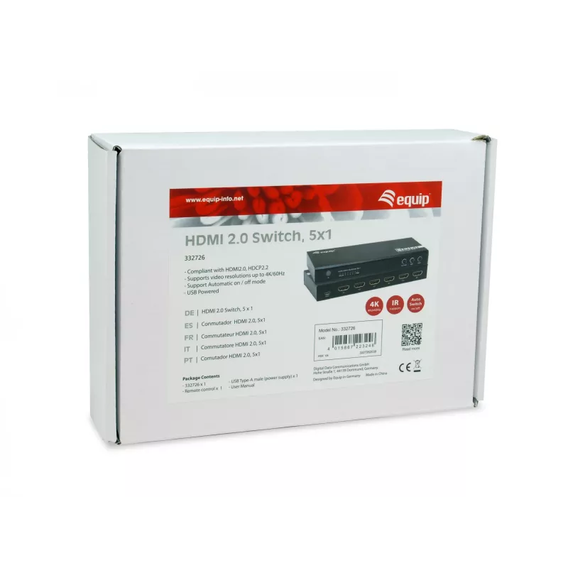 Equip 332726 vaizdo perjungiklis HDMI