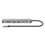 Manhattan USB-C dokas / stotelė su kortelių skaitytuvu, prievadai (x5): HDMI, USB-A (x2) ir USB-C (x2), su Power Delivery (PD) 100 W – reikalingas išorinis USB-C įkroviklis (nepridedamas). Maitinimas per USB (nereikia išorinio maitinimo šaltinio), kai PD nenaudojamas