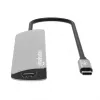 Manhattan USB-C dokas / stotelė su kortelių skaitytuvu, prievadai (x5): HDMI, USB-A (x2) ir USB-C (x2), su Power Delivery (PD) 100 W – reikalingas išorinis USB-C įkroviklis (nepridedamas). Maitinimas per USB (nereikia išorinio maitinimo šaltinio), kai PD nenaudojamas