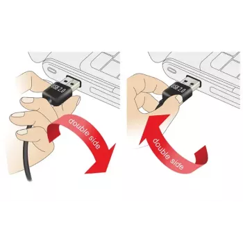USB laidas DeLOCK 1m USB 2.0 A - B kišt./kišt. Juodas