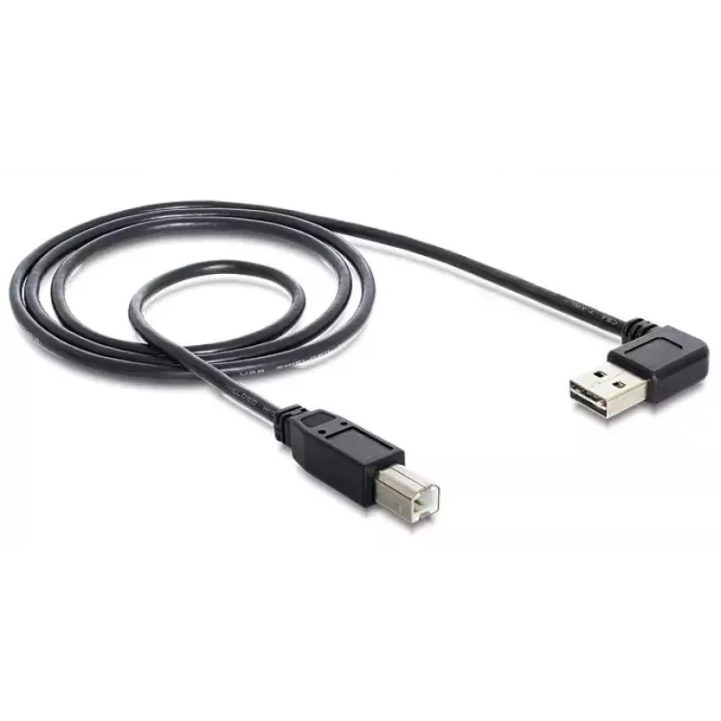 USB laidas DeLOCK 1m USB 2.0 A - B kišt./kišt. Juodas
