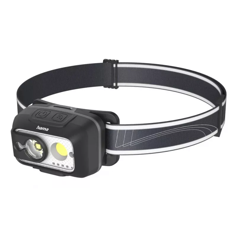 Hama HL500-C juoda, pilka žibintuvėlis su galvos juosta LED