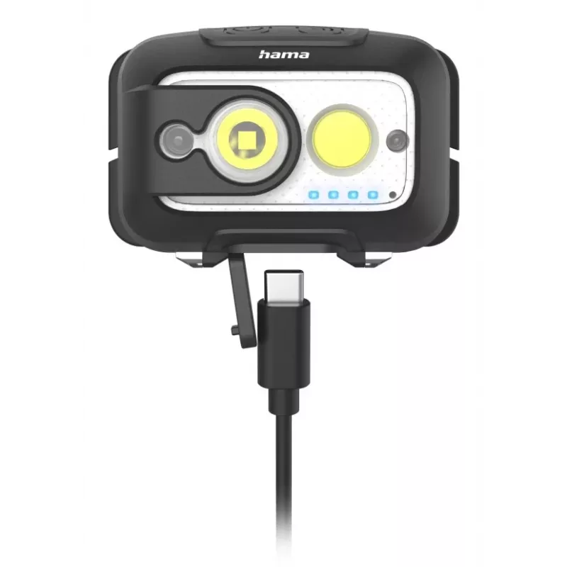 Hama HL500-C juoda, pilka žibintuvėlis su galvos juosta LED