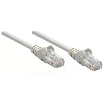 “Intellinet” tinklo kabelis, Cat6, 10 m, pilkas, VVA, U/UTP, PVC, RJ45, paauksuoti kontaktai, neužkabinamas gaubtelis, apsaugotas lankstymo vietoje, garantija visam eksploatacijos laikui