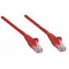 Intellinet tinklo kabelis, Cat6, 2 m, raudonas, CCA, U/UTP, PVC, RJ45, auksuoti kontaktai, nesipainiojantis, su apsauga, garantija visam laikui