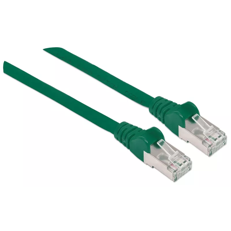 “Intellinet” tinklo kabelis, Cat6, 5 m, žalias, varis, S/FTP, LSOH / LSZH, PVC, RJ45, paauksuoti kontaktai, apsaugotas nuo užkliuvimo, su apvalkalu, garantija visam eksploatavimo laikui