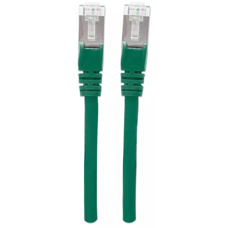 “Intellinet” tinklo kabelis, Cat6, 5 m, žalias, varis, S/FTP, LSOH / LSZH, PVC, RJ45, paauksuoti kontaktai, apsaugotas nuo užkliuvimo, su apvalkalu, garantija visam eksploatavimo laikui