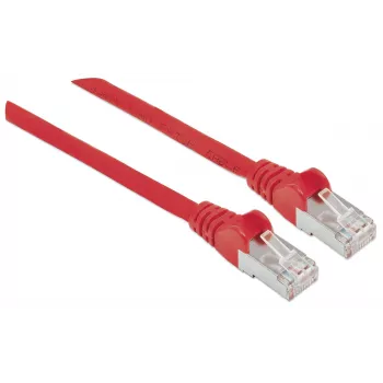 Intellinet tinklo jungiamasis laidas, Cat6A, 0,5 m, raudonas, varis, S/FTP, LSOH / LSZH, PVC, RJ45, auksuoti kontaktai, nesipainiojantis, su apsauginiu gaubteliu, garantija visam eksploatavimo laikotarpiui