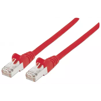 Intellinet tinklo komutacinis kabelis, Cat6A, 2 m, raudonas, varis, S/FTP, LSOH / LSZH, PVC, RJ45, paauksuoti kontaktai, be užkabinimų, su apsaugine mova, garantija visam gyvenimui