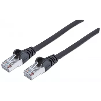 Intellinet tinklo komutacinis kabelis, Cat6A, 5 m, juodas, varis, S/FTP, LSOH / LSZH, PVC, RJ45, paauksuoti kontaktai, be užkliuvimų, su apsaugine įmova, garantija visam naudojimo laikui