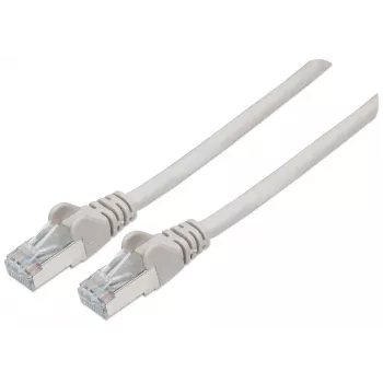 Intellinet tinklo komutacinis kabelis, Cat6A, 5 m, pilkas, varis, S/FTP, LSOH / LSZH, PVC, RJ45, paauksuoti kontaktai, neužsikabinantis, su apsauga, viso gyvenimo garantija