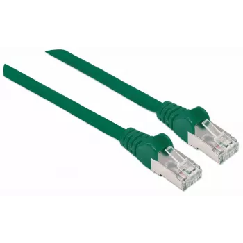 Intellinet Network komutacinis kabelis, Cat7 kabelis/Cat6A Plugs, 1m, Green, Copper, S/FTP, LSOH / LSZH, PVC, RJ45, Gold Plated Contacts, Snagless, Booted, Lifetime Warranty
