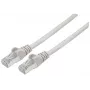 Intellinet tinklo komutacinis kabelis, Cat7 laidas/Cat6A jungtys, 1m, pilkas, varis, S/FTP, LSOH / LSZH, PVC, RJ45, auksuoti kontaktai, neužkabinamas, su apsauginiu gaubteliu, garantija visam gyvenimui