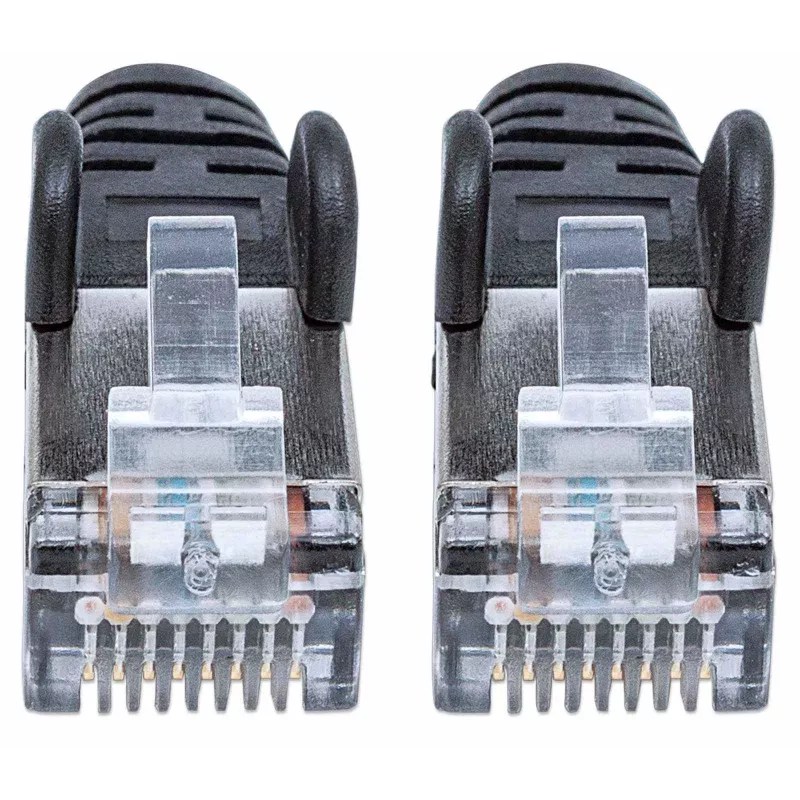 Intellinet tinklo komutacinis kabelis, Cat7 kabelis / Cat6A kištukai, 5 m, juodas, varis, S/FTP, LSOH / LSZH, PVC, RJ45, auksuoti kontaktai, bekablė, su apsauga, garantija visam gyvenimui