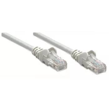 Intellinet Network komutacinis kabelis, Cat5e, 0.5m, Pilka, CCA, U/UTP, PVC, RJ45, Auksuoti kontaktai, Bespalvis, Su apsauga, Garantija visam gyvenimui