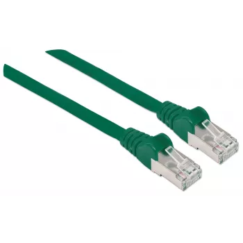 Intellinet tinklo kabelis, Cat6A, 0,5 m, žalias, varinis, S/FTP, LSOH / LSZH, PVC, RJ45, auksuoti kontaktai, nesikabinanti, su apsaugine mova, garantija visam eksploatavimo laikui